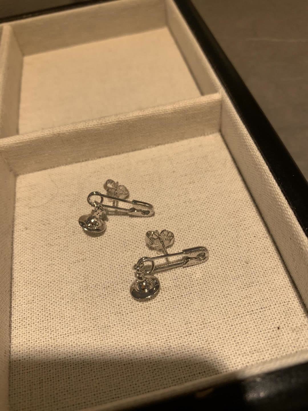 Vivienne Westwood Silver Safety Pin Earrings